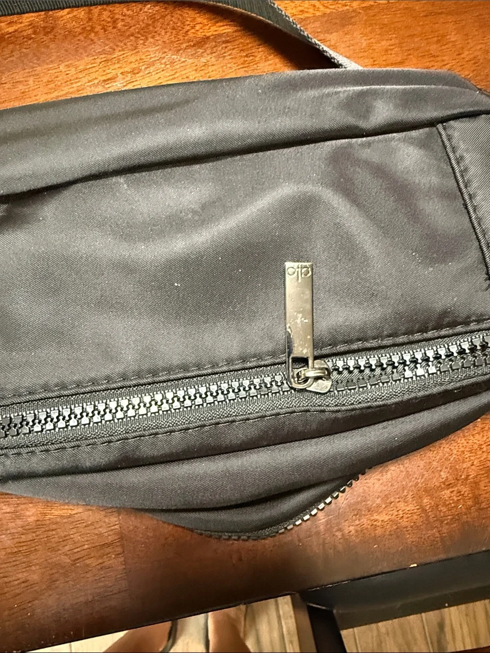 ALO Yoga Black Men's Belt Bag with Front Pocket